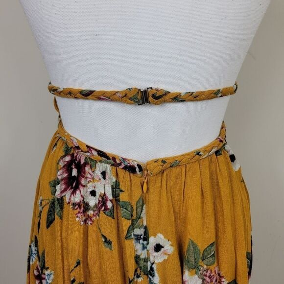 Illa Illa Floral Halter Dress. Yellow S#012 - Picture 9 of 14